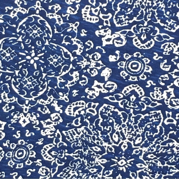 New Lucky Brand tank top red mesh top blue medallion Plus 1X - Picture 5 of 8